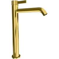 Смеситель для раковины Remer Metrica MC11LXLDO без донного клапана, золотой