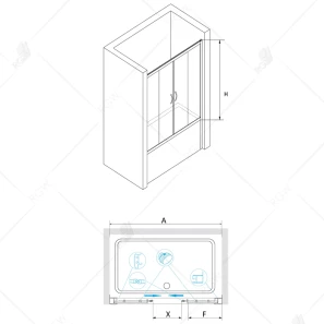 Изображение товара шторка для ванны 150 см rgw sc-61 screens 01116115-21 матовое