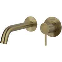 Смеситель для раковины Ramon Soler Odisea Joya 592103OC встраиваемый, без донного клапана, золотой матовый