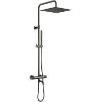 Душевая система WasserKRAFT Muritz A98101.118.137GR 300 мм, с термостатом, графит