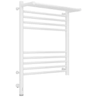 Полотенцесушитель электрический 600x500 белый глянец МЭМ левый Сунержа Богема с полкой 3.0 12-5806-6050
