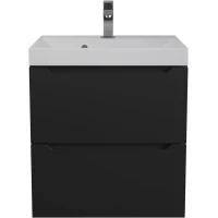 Тумба под раковину Uperwood Tanos 2930205148 50 см, подвесная, черный матовый