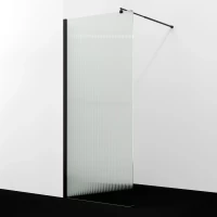 Душевая перегородка WasserKRAFT Rur 30W44MB-FL 100 см, профиль черный матовый, стекло рифленое
