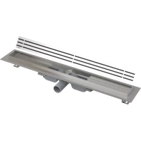 Душевой трап (лоток) AlcaPlast APZ106 Gap APZ106-300 + GAP-300M 29,4 см, с решеткой, перфорированный, нержавеющая сталь