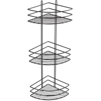 Полка для ванной Fixsen FX-710B-3 20x20 см, угловая, тройная, черный матовый