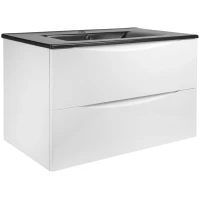 Тумба с раковиной белый глянец 81 см Bond Cube T01800-S05B