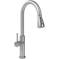 Смеситель для кухни Rea Nest REA-B6601 с выдвижным изливом, никель матовый