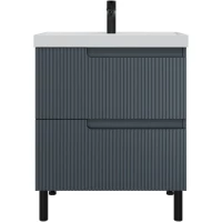 Тумба под раковину Санта Альтаир 700501 69 см, напольная, графит матовый