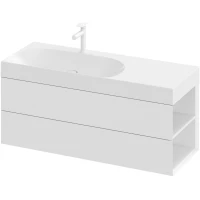 Тумба под раковину Ravak Lite X000001891 120 см R, подвесная, белый глянец