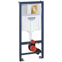 Инсталляция для унитаза Grohe Skate Cosmopolitan S 39750001 + 37535GN0 с кнопкой смыва, холодный рассвет матовый