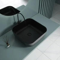 Раковина-чаша Esbano Ercina-N ESRNERCINMB 38,5x38,5 см, накладная, черный матовый