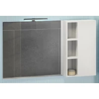 Зеркальный шкаф 118x80 см белый глянец Comforty Милан 00004136261