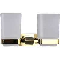 Стакан для зубных щеток Gappo G0708-3 двойной, настенный, золотой