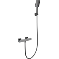 Термостат для душа Wonzon & Woghand Stay 3 WW-B2062-A-BGG с душевым гарнитуром, темный графит матовый