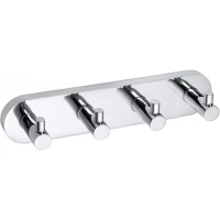 Планка с крючками Bemeta Omega 104405212 для ванны, хром