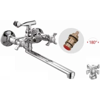 Смеситель для ванны D-Lin D147807-F универсальный, с душевым гарнитуром, хром