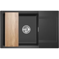 Кухонная мойка Granula 7807, ЧЁРНЫЙ 78x50 см, черный