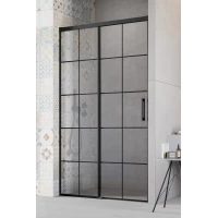 Душевая дверь Radaway Idea Black Factory DWJ 100 Left 387014-54-55L 100 см L, профиль черный матовый, стекло прозрачное