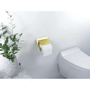 Изображение товара держатель туалетной бумаги timo petruma 15242/17 золотой матовый 