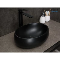 Раковина-чаша GID Bm9030ds 40x30 см, накладная, черный матовый