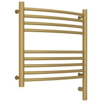 Полотенцесушитель электрический 500x500 золотой матовый МЭМ правый, перемычка выгнутая Сунержа Богема 3.0 032-5803-5050