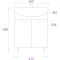 Комплект мебели белый глянец 66,5 см Onika Стелла 106501 + 1WH110174 + 206505 - 8