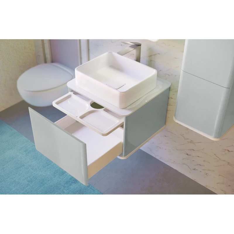 Комплект мебели французский серый 57,4 см Jorno Pastel Pas.01.58/P/GR + 0085176 + Pas.03.46/GR