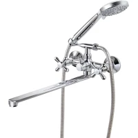 Смеситель для ванны Viko V-2025 универсальный, с душевым гарнитуром, хром