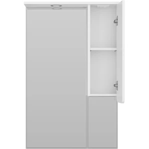 Изображение товара зеркальный шкаф misty чегет п-чег-02065-01п 65x100,1 см r, с подсветкой, выключателем, белый глянец