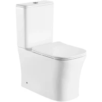 Унитаз-компакт Ceruttispa Marmolada CT7777 безободковый, с сиденьем микролифт, белый