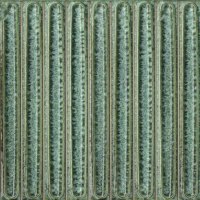 Декор чипсет Далия зелёный глянцевый 20x20