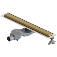 Душевой трап (лоток) Boheme Premium Linear 982-60-MG 60 см, с решеткой, 2 в 1 под плитку, золотой матовый