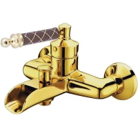 Смеситель для ванны Boheme Vogue Murano 213-MR-CH золотой/шоколад