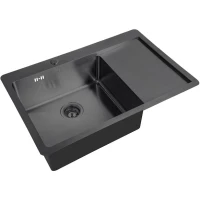 Кухонная мойка Zorg HD 7851-L GRAFIT 78x51 см, графит