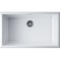 Кухонная мойка Omoikiri Natceramic Okinoshima 76-U/I-WH Glossy 4997151 76x46 см, белый глянец