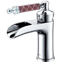 Смеситель для раковины Boheme Vogue Murano 221-MR-CH хром/шоколад