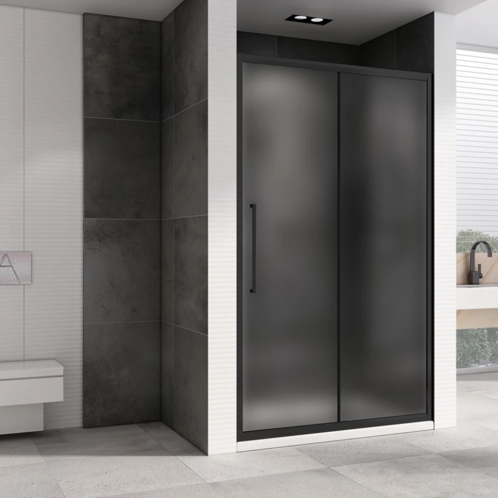 

Душевая дверь 160 см Abber Schwarzer Diamant AG30160BMH матовое