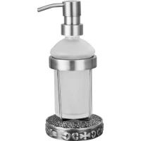 Дозатор для жидкого мыла AZR 25 SL 350 мл, настольный, серебро