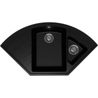 Кухонная мойка Ulgran Marta 1000-07 100x55 см, угловая, уголь