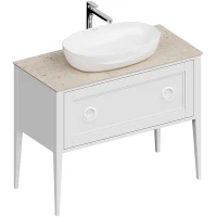 Тумба белый матовый 100 см Kerama Marazzi Plaza Classic PL.CN.100.1+1\WHT.M