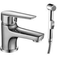 Смеситель для раковины с гигиеническим душем Rossinka S S35-15