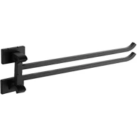 Полотенцедержатель Gappo G0712-6 47,27 см, поворотный, двойной, черный матовый