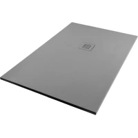 Душевой поддон Starohome Solid 1237831 100x80 см, из литьевого мрамора, прямоугольный, серый матовый