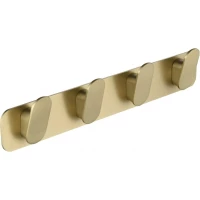 Планка с крючками Grocenberg AC0054MG для ванны, золотой матовый