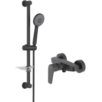 Смеситель для душа Aquatek Бетта AQ1132MB с душевым гарнитуром, черный матовый