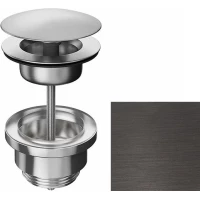 Донный клапан для раковины Newform X-Steel 316 24686.59.064 универсальный, оружейная сталь матовый