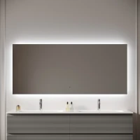 Зеркало Sancos Square 2.0 SQ2T.1600 160x80 см, с LED-подсветкой, сенсорным выключателем, диммером, антизапотеванием