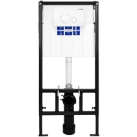 Инсталляция для унитаза Bettoserb Sava Fix Slim Twin SET40006457 с кнопкой смыва, белый глянец