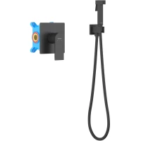 Гигиенический душ Aquatek Лира AQ1419MB со смесителем, черный матовый