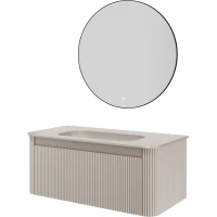 Комплект мебели Armadi Art Voi Cashmere 782-100-R-C + 786-100-C без отв. + 545-80-B 102 см, подвесной, кашемир матовый